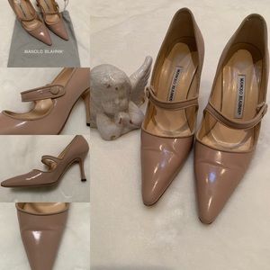 Manolo Blahnik Campari Mary Jane Heels